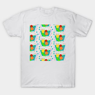 Cheeseburger Toppings Pattern T-Shirt